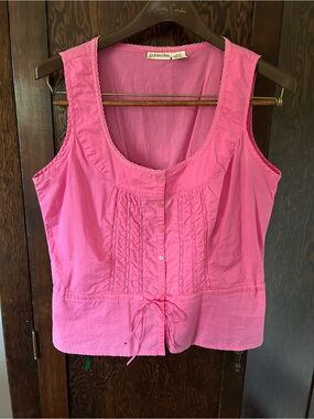 Vintage Cottagecore Button Front Tank